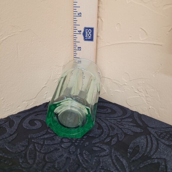 4 Libbey Gibraltar Duratuff MCM Spanish Green Juice Glasses;  4.5" Tall;  6oz - Picture 3 of 5